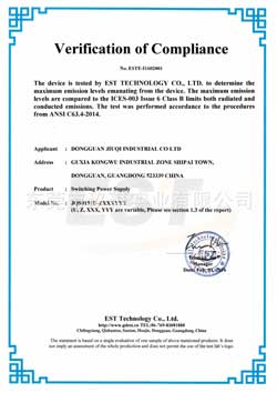 6W ICES-003 certificate