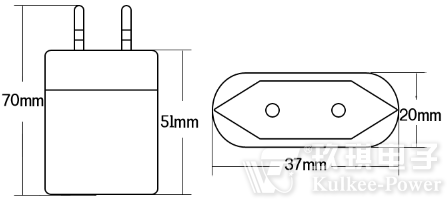 直插式手机充电适配器