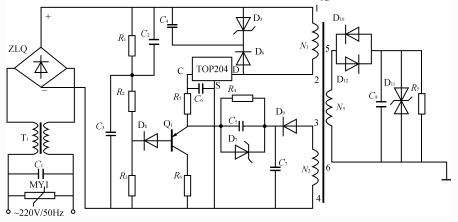 12V/30W小功率电源适配器原理图